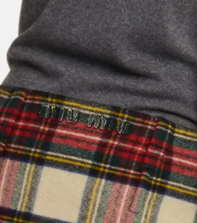 Miu Miu Checked wool miniskirt | Thumbnail 2