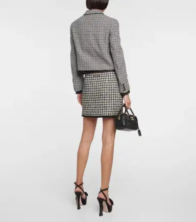 Miu Miu Checked bouclé miniskirt | Thumbnail 4 Miu Miu Checked bouclé miniskirt | Thumbnail 4