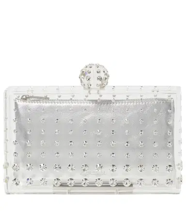 Aquazzura Tequila crystal-embellished clutch | Thumbnail 1