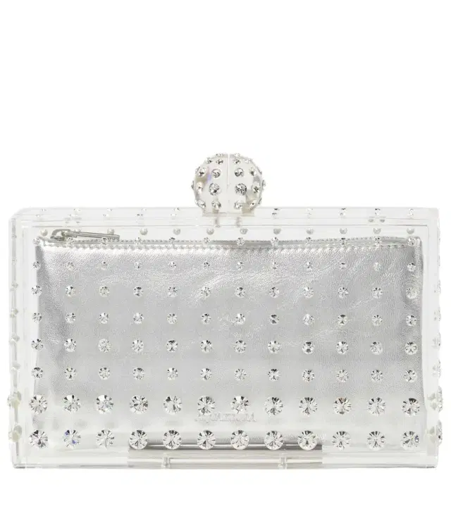 Aquazzura Tequila crystal-embellished clutch