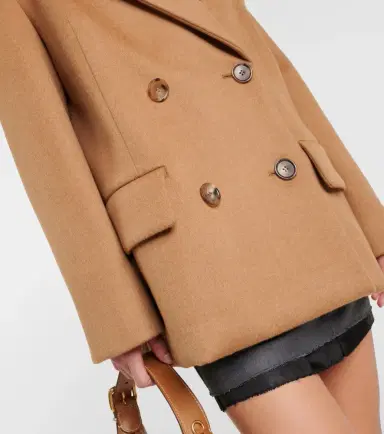 Miu Miu Double-breasted camel hair jacket | Thumbnail 3