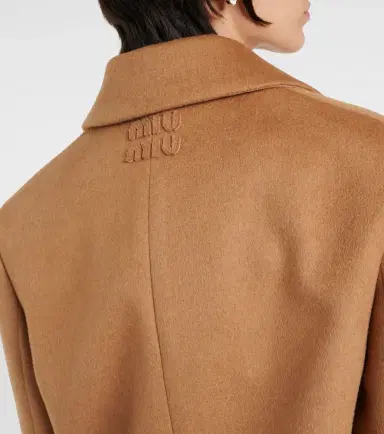 Miu Miu Double-breasted camel hair jacket | Thumbnail 8