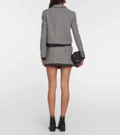 Miu Miu Houndstooth wool miniskirt | Thumbnail 2