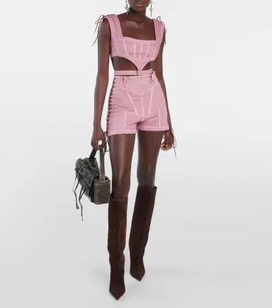 Jean Paul Gaultier x KNWLS cutout denim corset top | Thumbnail 2