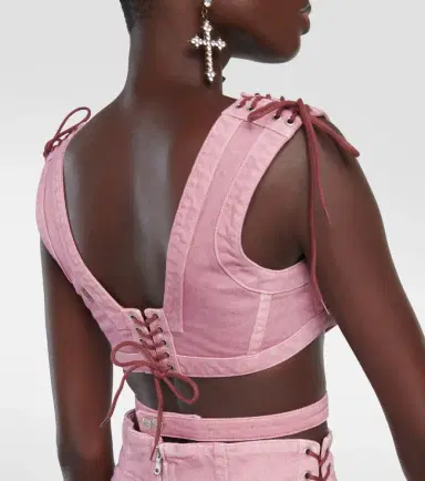 Jean Paul Gaultier x KNWLS cutout denim corset top | Thumbnail 3