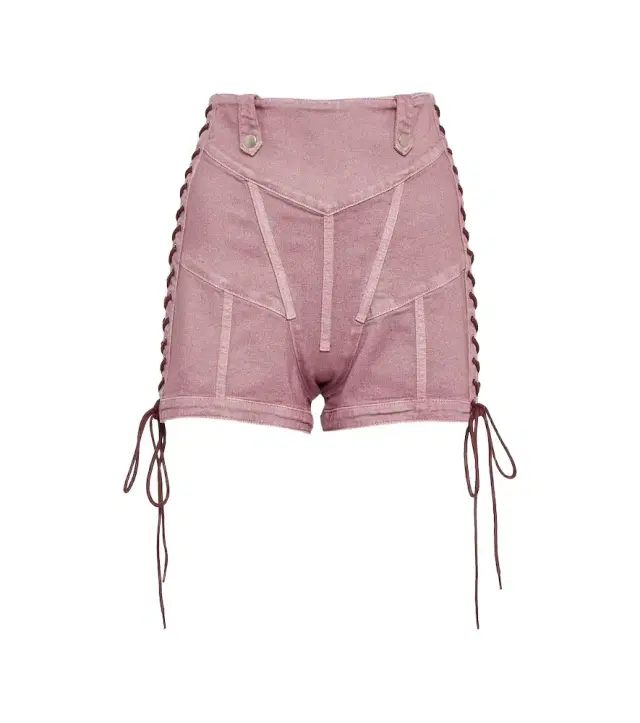 Jean Paul Gaultier x KNWLS high-rise denim corset shorts