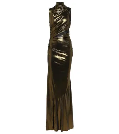 BLUMARINE Cutout ruched metallic gown | Thumbnail 1
