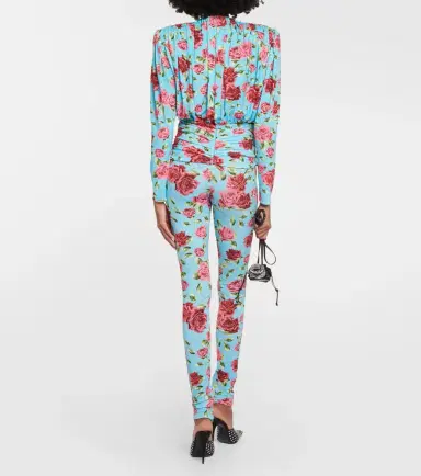 Magda Butrym Floral-appliqué printed leggings | Thumbnail 5
