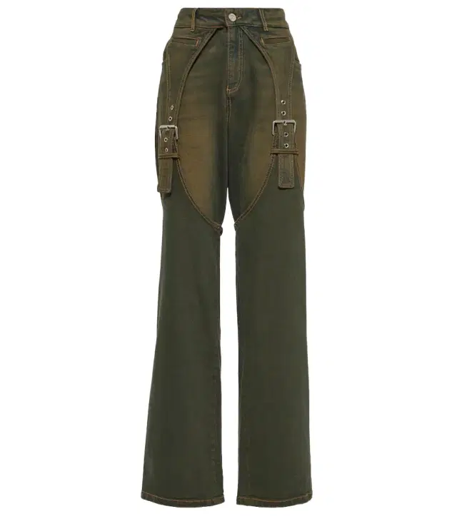 BLUMARINE Embellished buckle boyfriend jeans