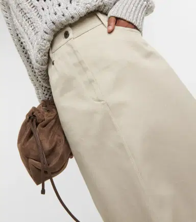 Brunello Cucinelli Denim midi skirt | Thumbnail 6