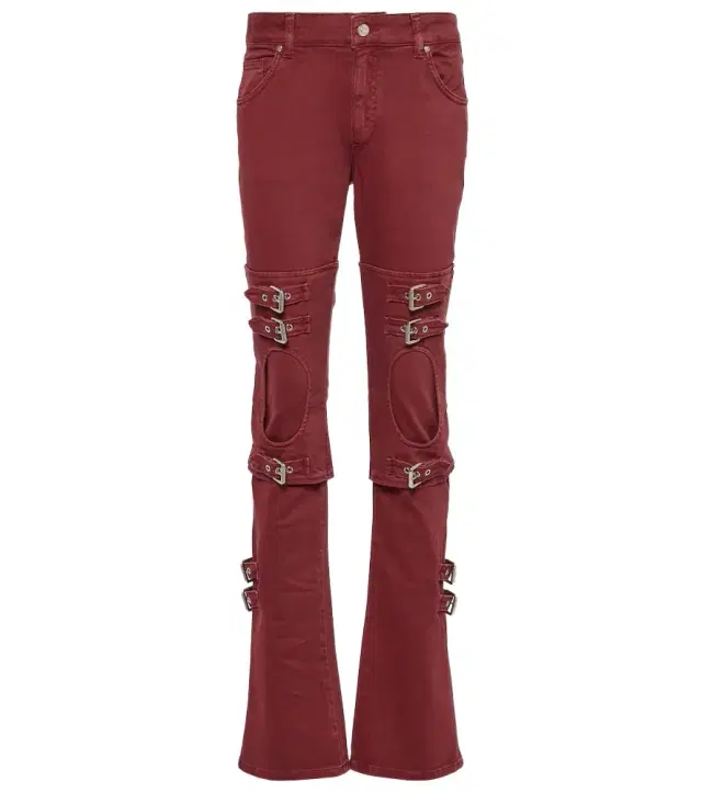 BLUMARINE Cutout mid-rise boyfriend jeans