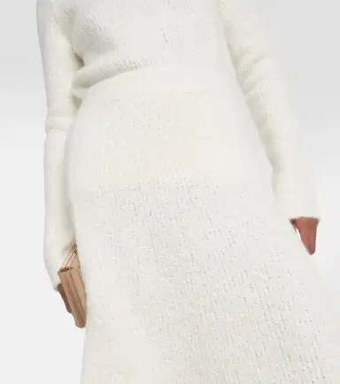 Gabriela Hearst Pablo wool and silk bouclé midi skirt | Thumbnail 4