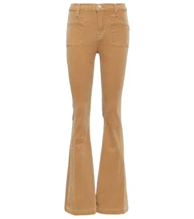 Frame Le Bardot mid-rise corduroy flared pants