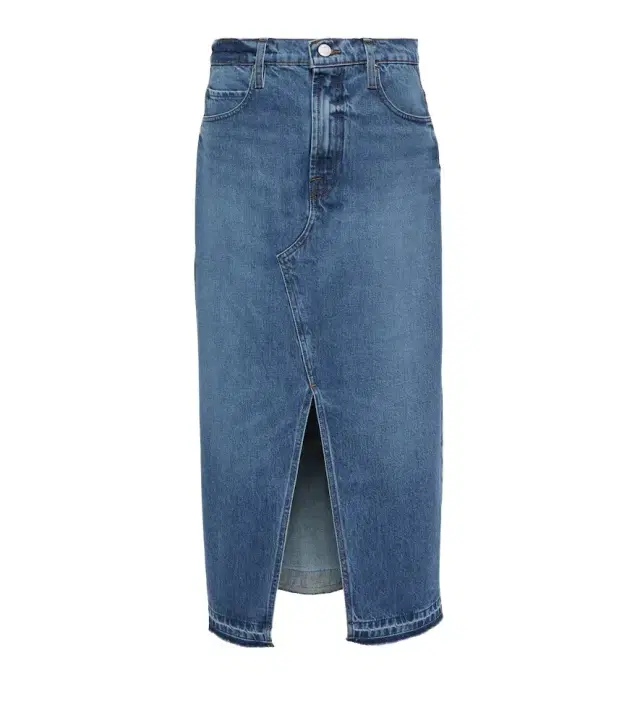 Frame The Midaxi denim midi skirt