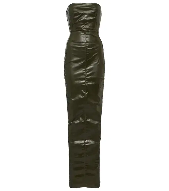 Rick Owens Strapless denim gown