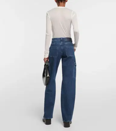 7 For All Mankind Tess Cargo high-rise straight jeans | Thumbnail 4