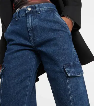 7 For All Mankind Tess Cargo high-rise straight jeans | Thumbnail 5