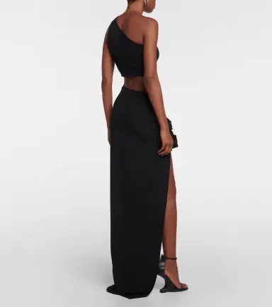 Rick Owens High-rise asymmetric maxi skirt | Thumbnail 3