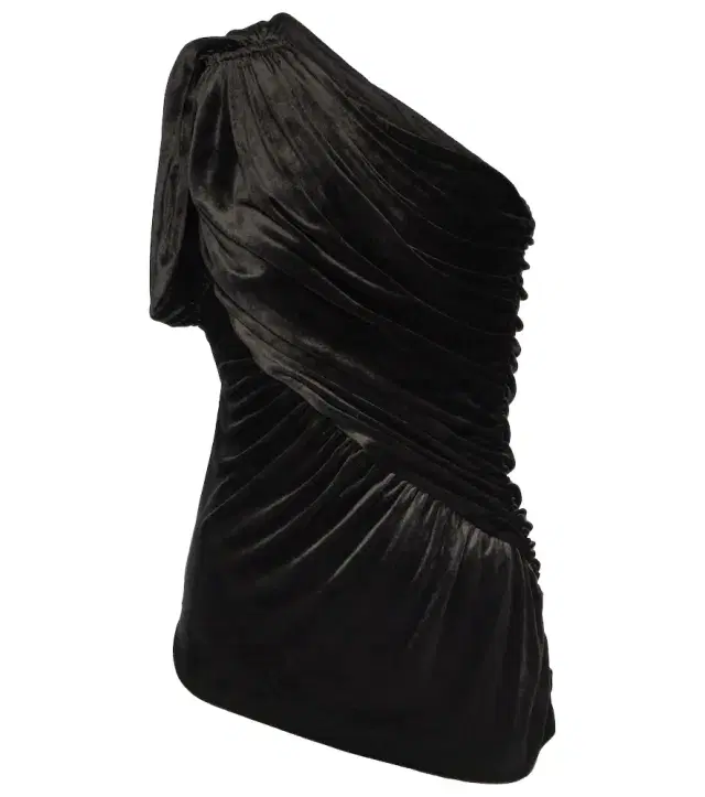Rick Owens Lilies Amira one-shoulder velvet top