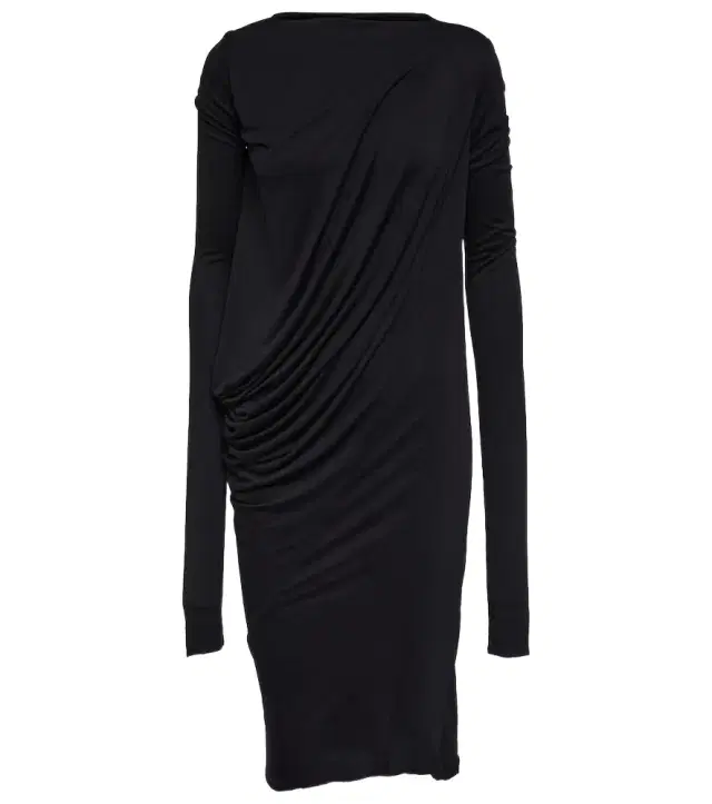Rick Owens Lilies draped jersey midi dress