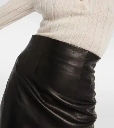 Khaite Loxley leather pencil skirt | Thumbnail 2