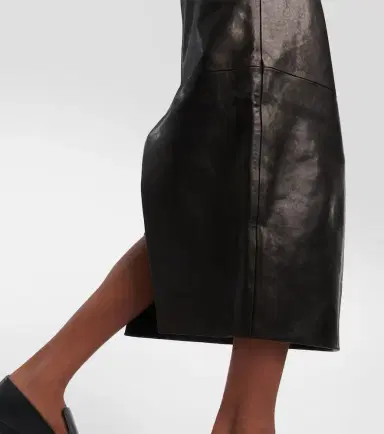 Khaite Loxley leather pencil skirt | Thumbnail 3