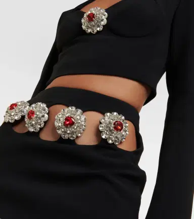 David Koma Crystal-embellished cutout miniskirt | Thumbnail 2