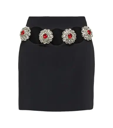David Koma Crystal-embellished cutout miniskirt | Thumbnail 1