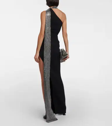 David Koma Crystal-embellished scarf gown | Thumbnail 3