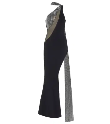 David Koma Crystal-embellished scarf gown | Thumbnail 1