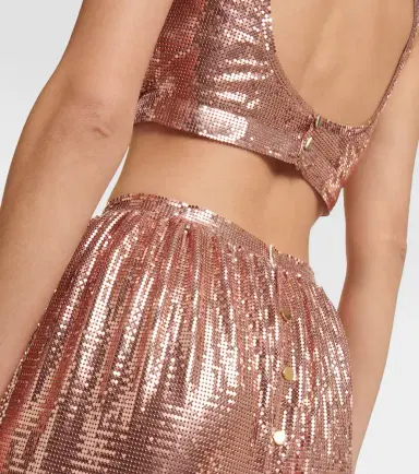 Rabanne Metallic mesh maxi skirt | Thumbnail 3