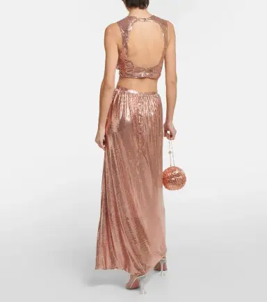 Rabanne Metallic mesh maxi skirt | Thumbnail 5