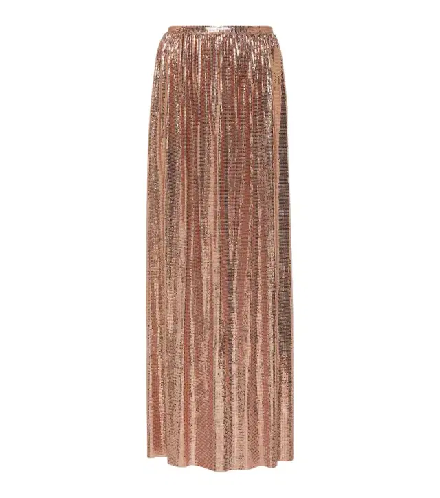 Rabanne Metallic mesh maxi skirt