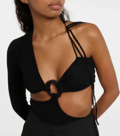 Roberta Einer Legato asymmetric cotton bodysuit | Thumbnail 3