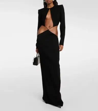 Mônot Mônot Cutout crêpe maxi dress | Thumbnail 3