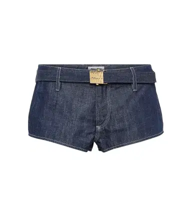 Miu Miu Low-rise slim denim shorts | Thumbnail 1