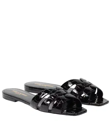 Saint Laurent Tribute Nu Pieds 05 leather slides | Thumbnail 1 Saint Laurent Tribute Nu Pieds 05 leather slides | Thumbnail 1