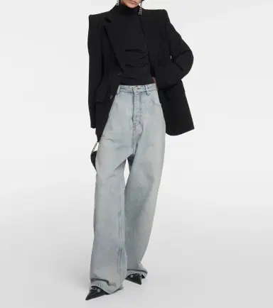 Balenciaga Mid-rise wide-leg jeans | Thumbnail 4