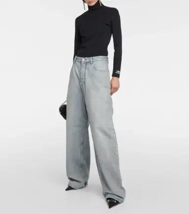 Balenciaga Mid-rise wide-leg jeans | Thumbnail 6