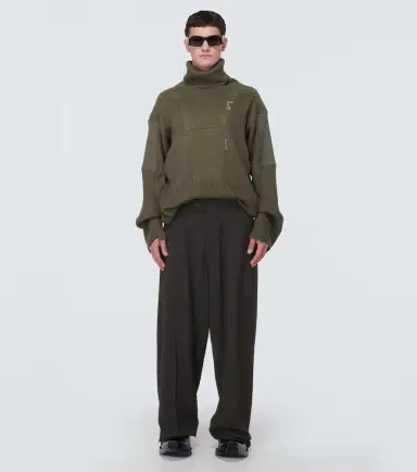 Balenciaga Skater tailored wool-blend wide-leg pants | Thumbnail 5