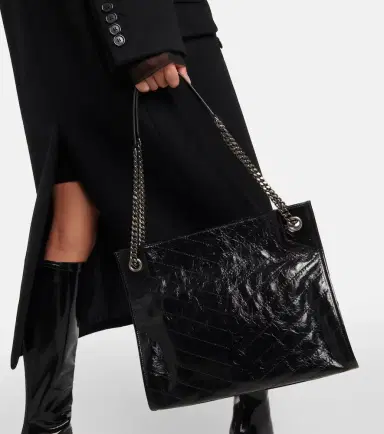 Saint Laurent Niki crinkled leather shopper | Thumbnail 4 Saint Laurent Niki crinkled leather shopper | Thumbnail 4