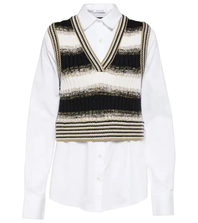 Veronica Beard Spear cotton-blend and wool shirt