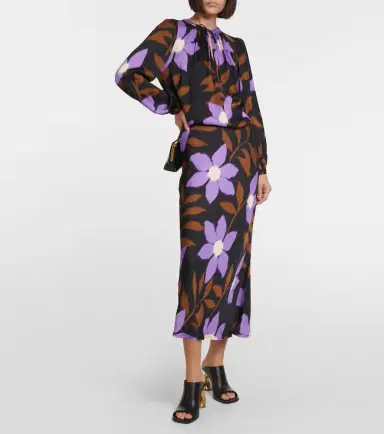 Velvet Isa printed satin top | Thumbnail 2