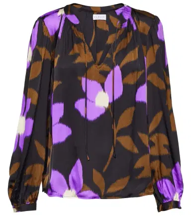 Velvet Isa printed satin top | Thumbnail 1