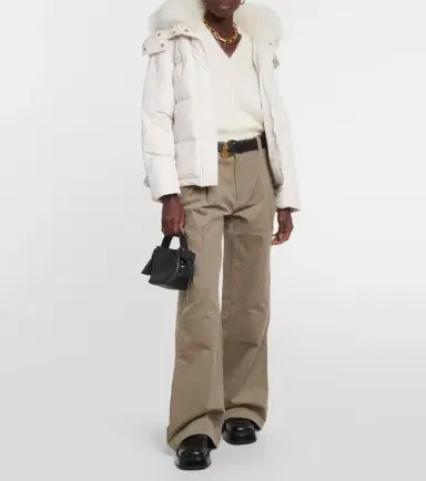 Yves Salomon Belted shearling-trimmed down jacket | Thumbnail 5 Yves Salomon Belted shearling-trimmed down jacket | Thumbnail 5