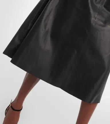 Yves Salomon Leather midi dress | Thumbnail 5