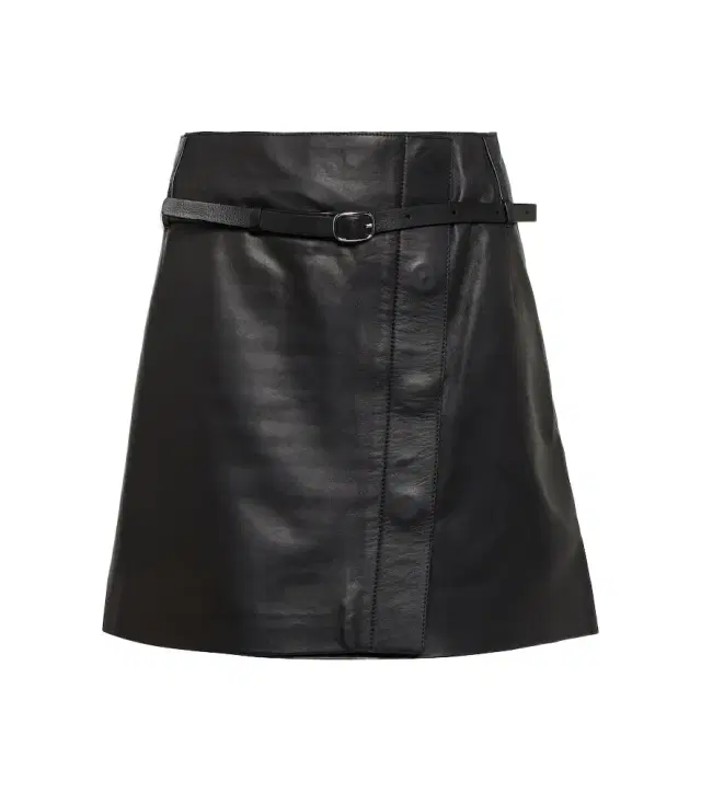 Yves Salomon Wrap leather miniskirt