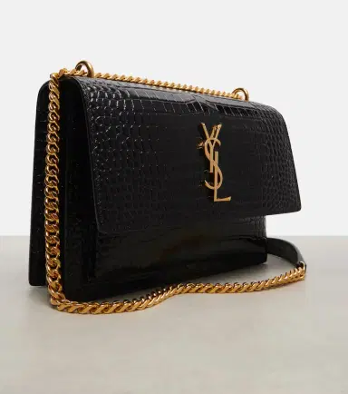 Saint Laurent Sunset Medium croc-effect leather shoulder bag | Thumbnail 2 Saint Laurent Sunset Medium croc-effect leather shoulder bag | Thumbnail 2