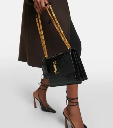 Saint Laurent Sunset Medium croc-effect leather shoulder bag | Thumbnail 5 Saint Laurent Sunset Medium croc-effect leather shoulder bag | Thumbnail 5