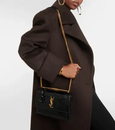 Saint Laurent Sunset Medium croc-effect leather shoulder bag | Thumbnail 6 Saint Laurent Sunset Medium croc-effect leather shoulder bag | Thumbnail 6